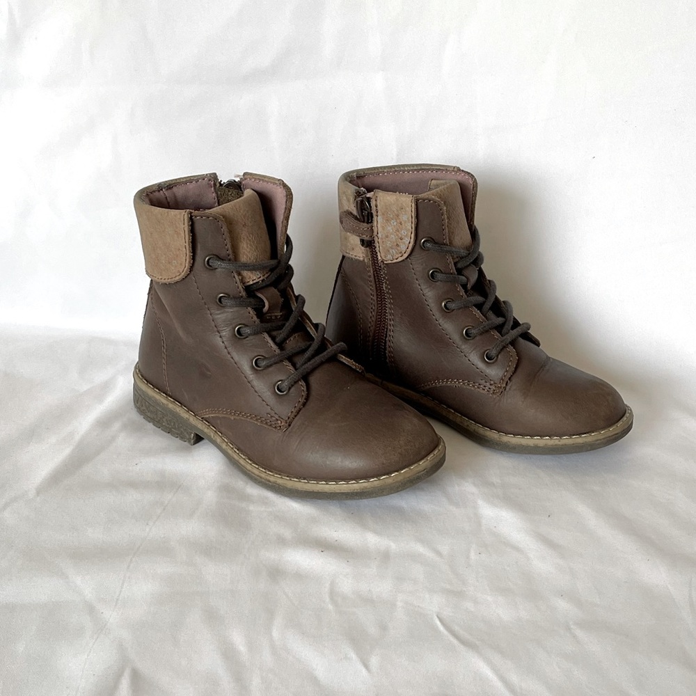 KidEx Braxton Brown Leather Boots Size 10